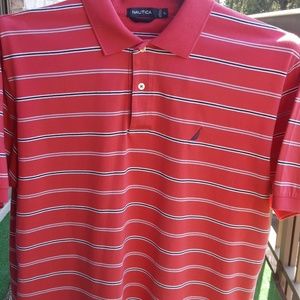 Nautica Mens Red Polo Shirt